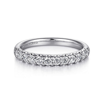 14KW 12 Stone Diamond Wedding Band w/ 0.75 ctw Round Dia.